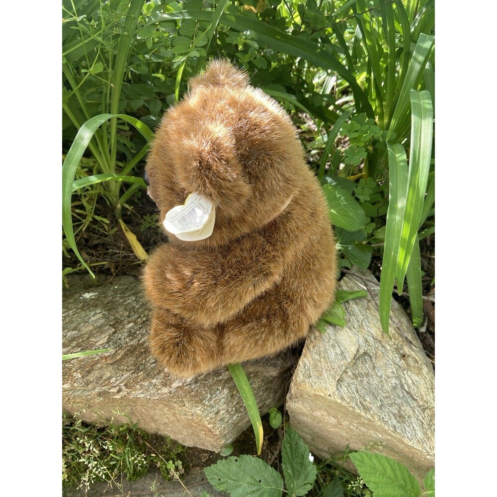 Ty Classics Magee Bear with Bow Sitting Teddy 9.5 inch with Heart Paper tag 1998 - Picture 2 of 5